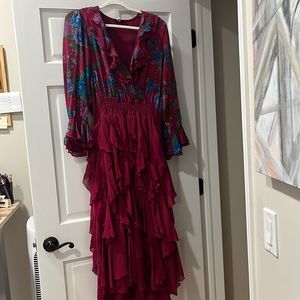 Floral long dress! Size M/L. Perfect event dress.